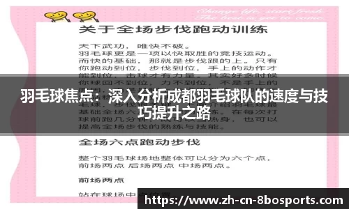 羽毛球焦点：深入分析成都羽毛球队的速度与技巧提升之路